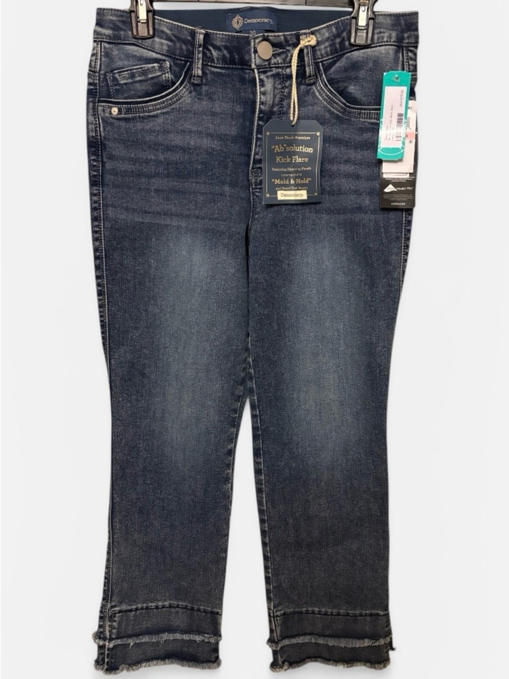 Democracy Dark Blue Kick Flare Ankle Jeans. NWT